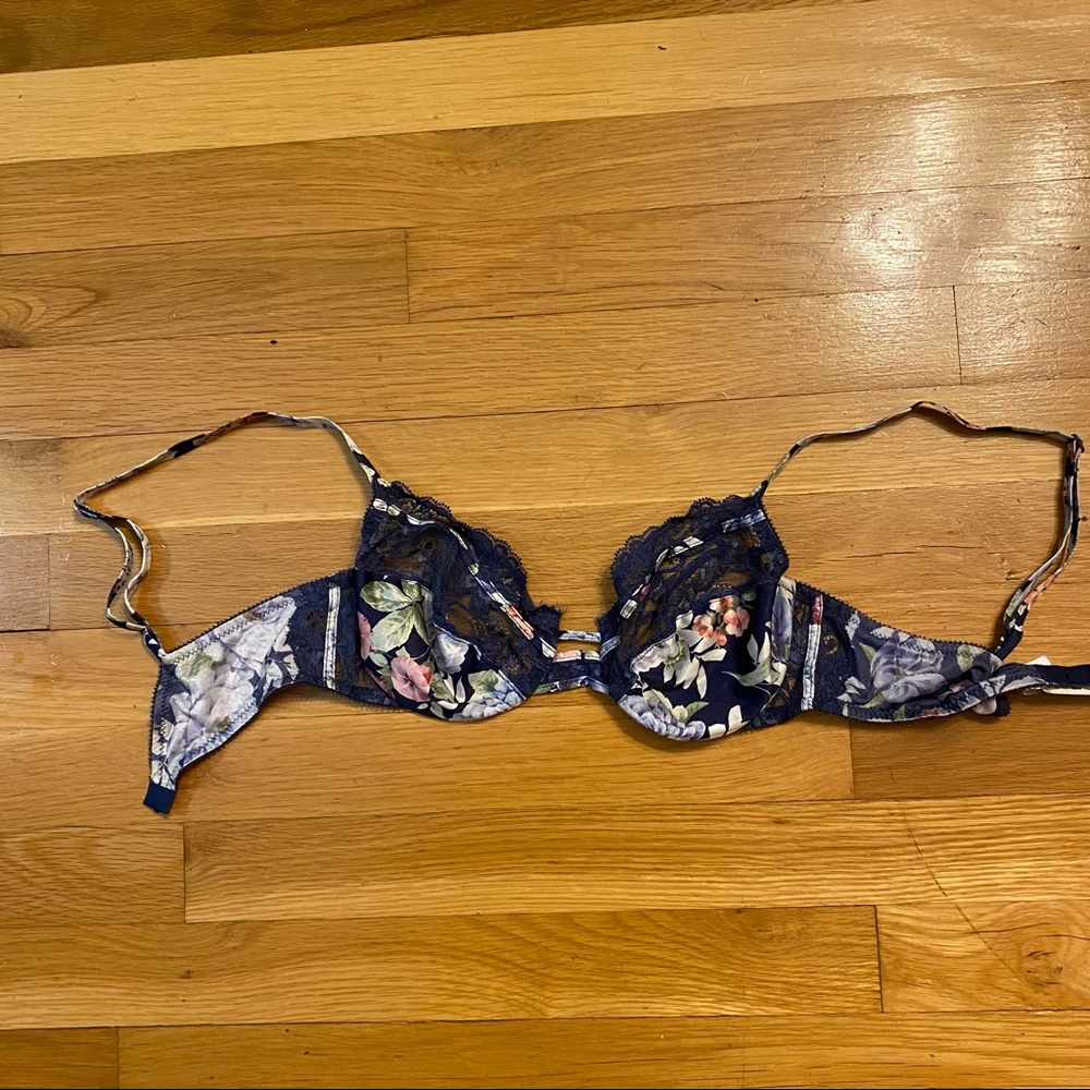 Vintage Dior floral lace bra